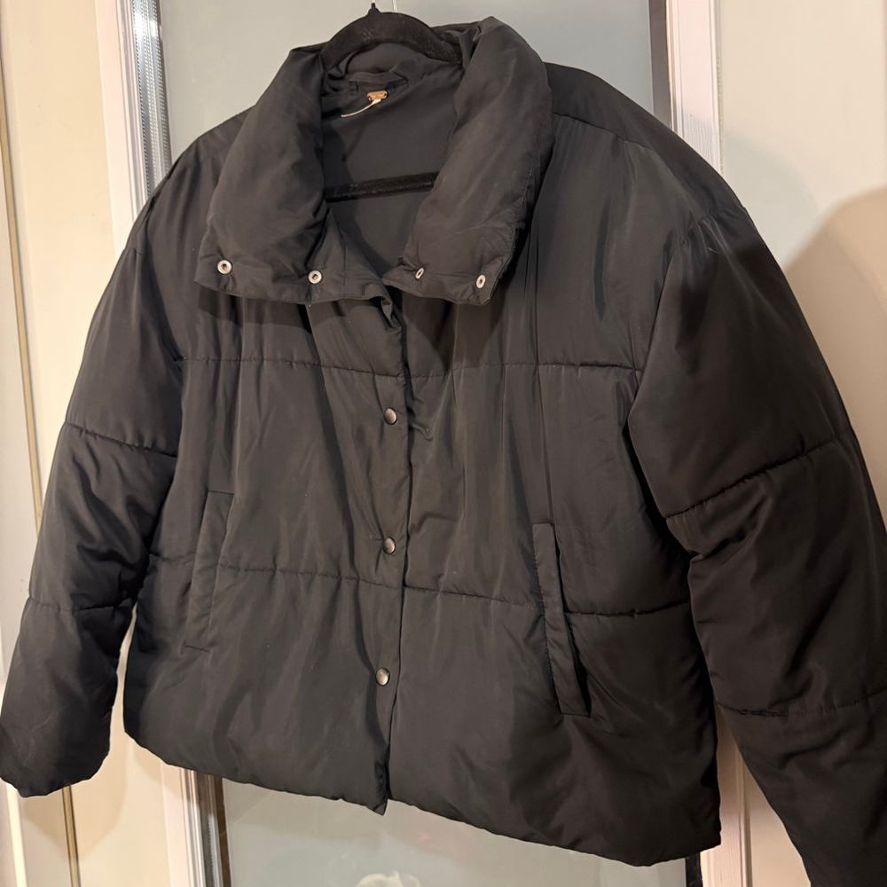 Free People Weekender Black Quilted Puffer Jacket S - Picture 2 of 6